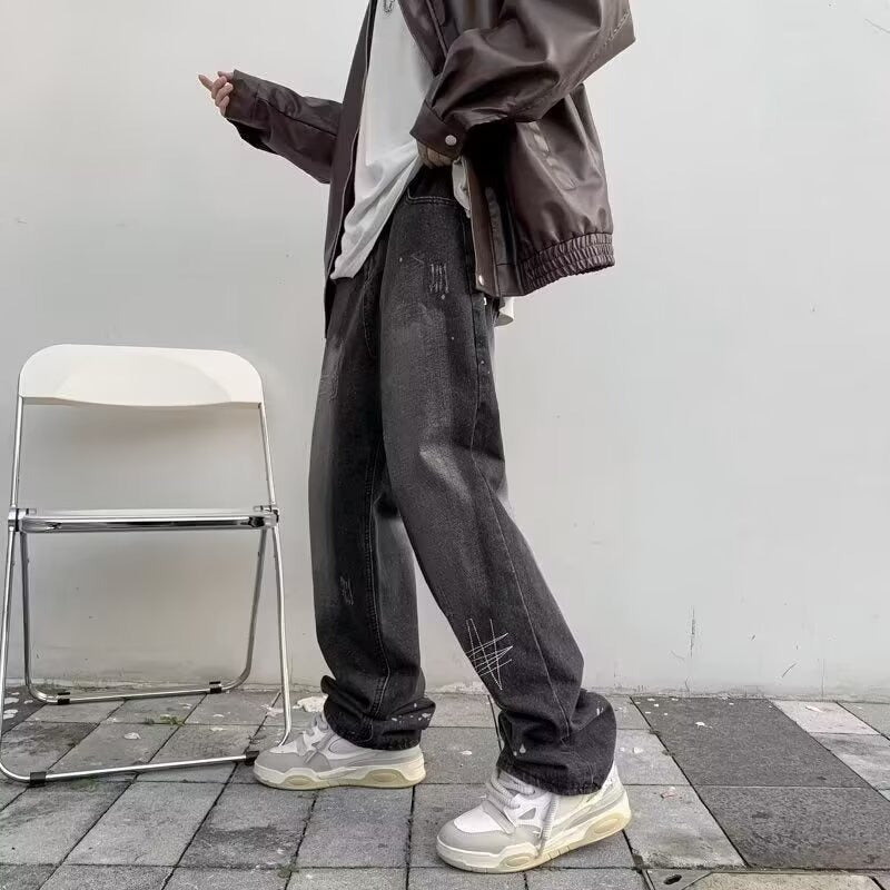 Distressed Black Baggy Jeans: Urban Street Style Essential